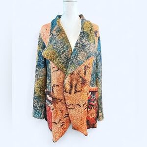 Kamana Multicolor Open-Front Women's Cardigan